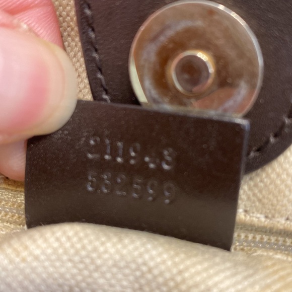 Gucci Sukey Shoulder Large Tote Bag GG Canvas Leather Dark Brown - Picture 5 of 17